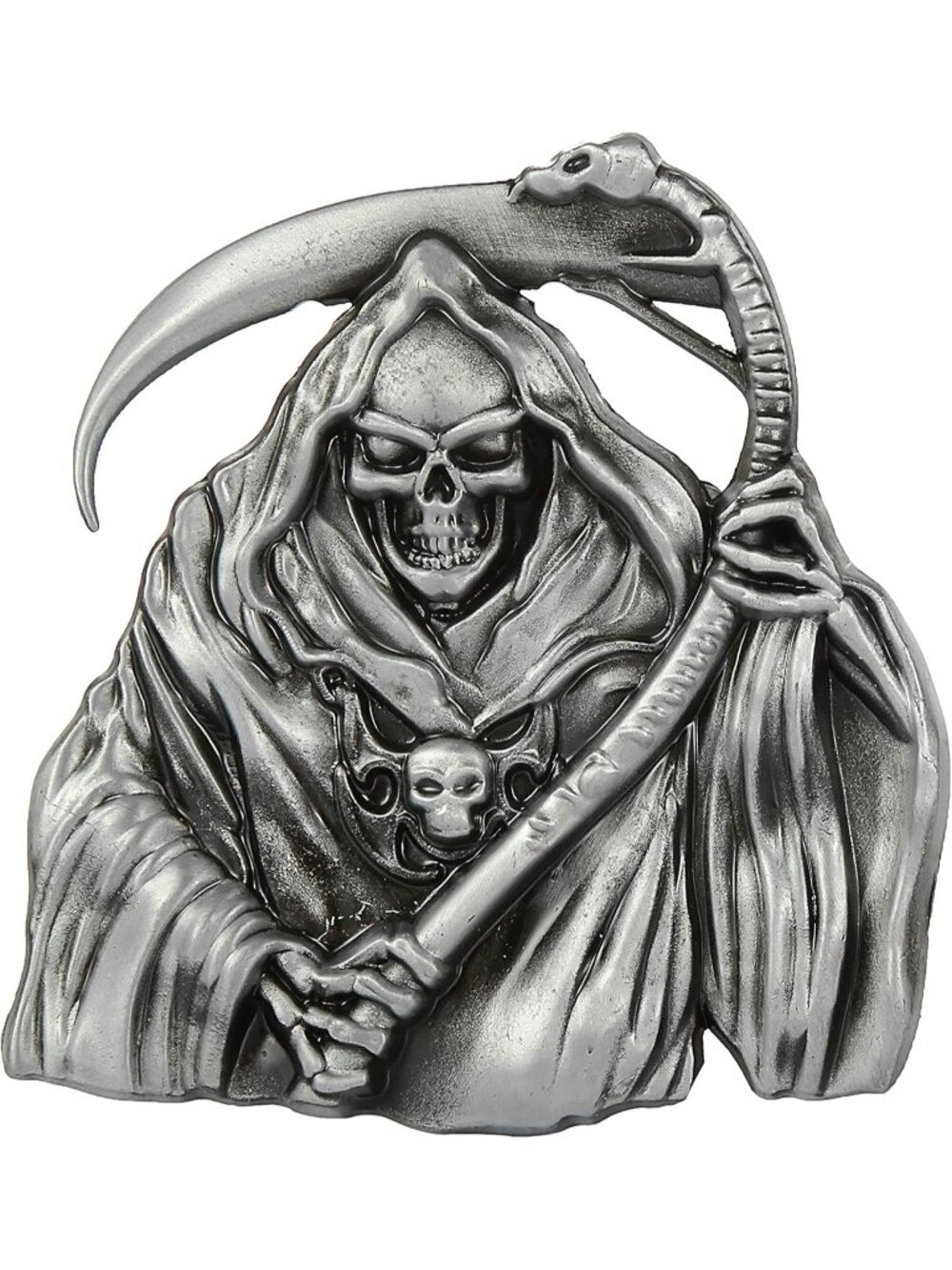 Unisex 2-grim Reaper Western Cowboy Belt Buckle Custom Belt Accessory